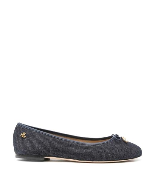 Ralph Lauren Blue Jayna Flats Ballet