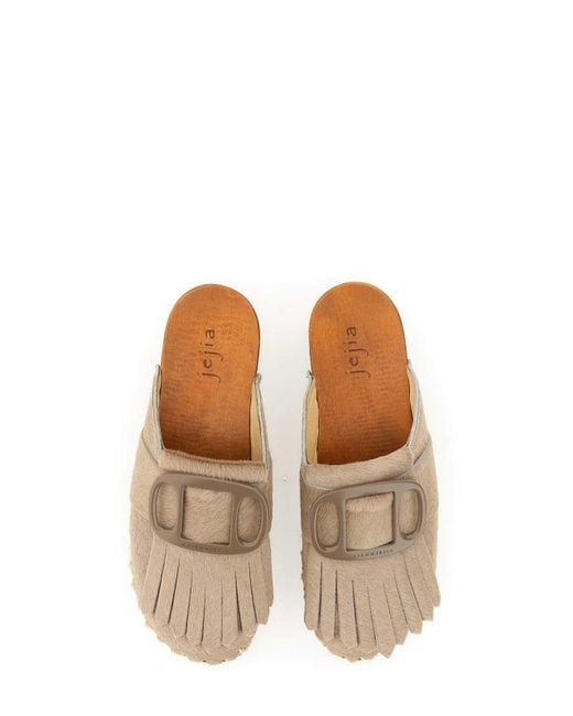 Jejia White Seberg Mules