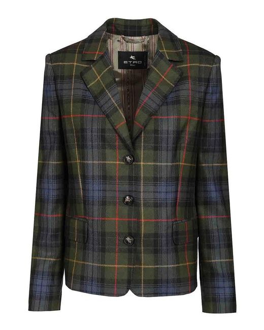 Etro Black Single-Breasted Blazer