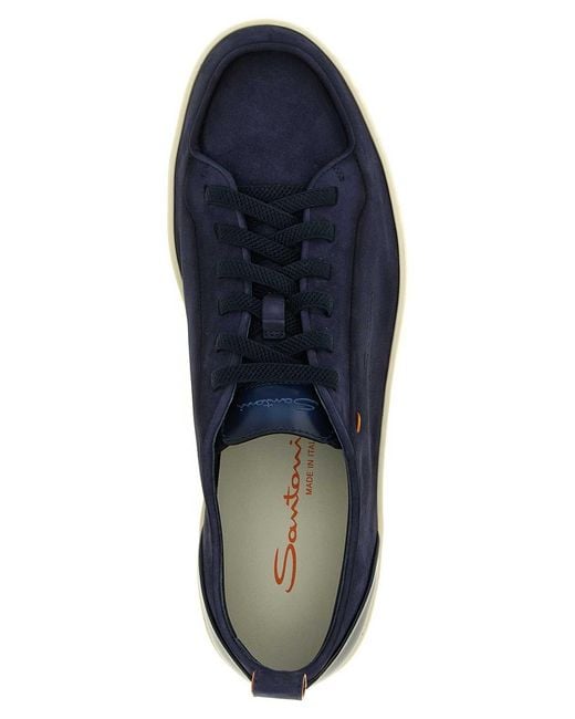 Santoni Blue Montecarlo Sneakers for men