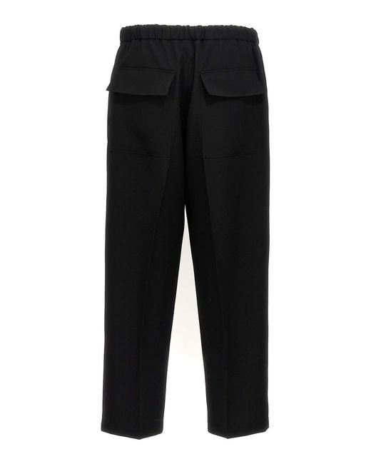 Jil Sander Black Wool Pants for men