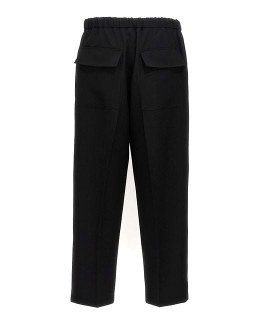 Jil Sander Black Wool Pants for men
