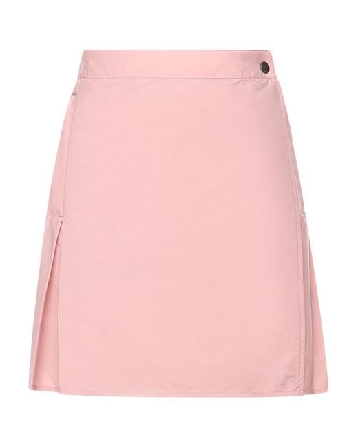 Burberry Pink Stretch Nylon Mini Skirt With Pleats