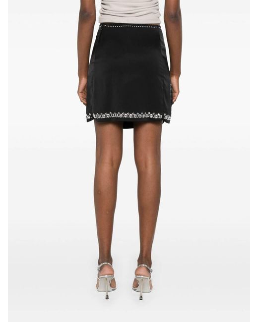 Rabanne Black Studded Mini Skirt