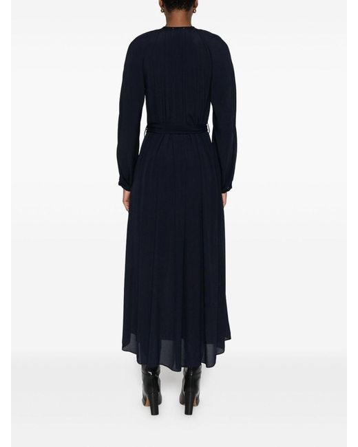 Forte_forte Blue Crepe De Chine Long Dress