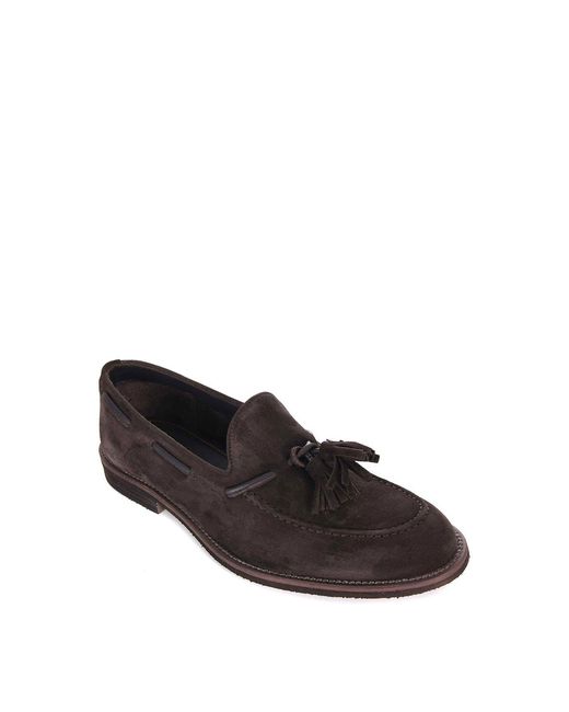 JEROLD WILTON Black Suede Loafers for men