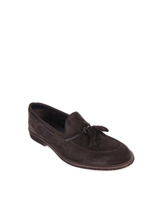 JEROLD WILTON Black Suede Loafers for men