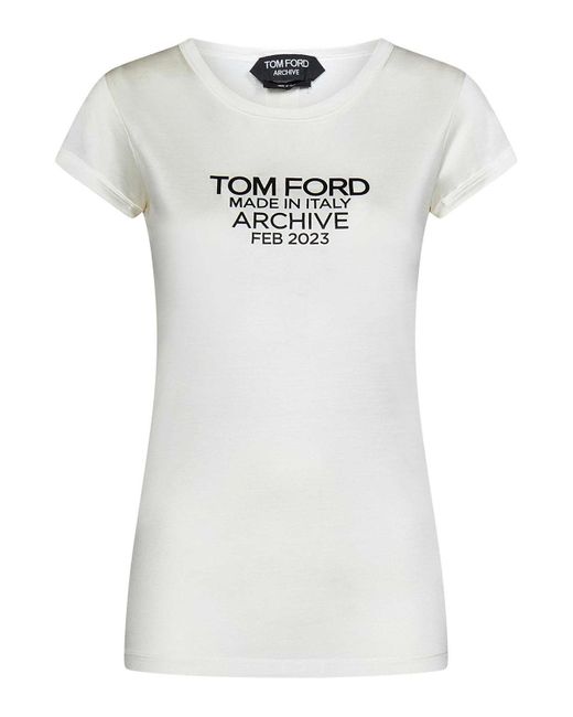 Tom Ford White Silk T-Shirt