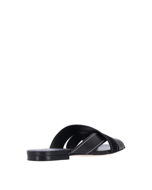 Tod's Black Leather Sandals