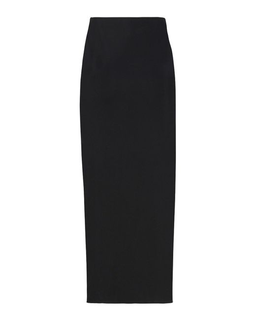 ANDAMANE Black Long Skirt With Slit