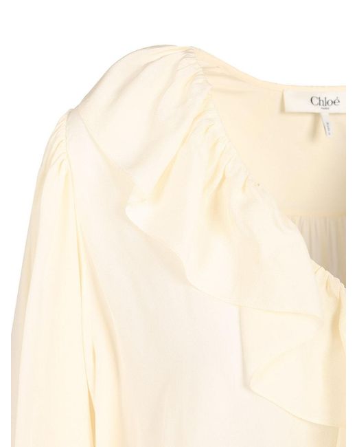 Chloé Natural Long-Sleeved Shirt
