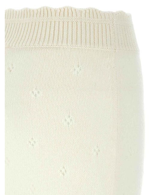 Chloé Natural Wool And Cashmere Knitted Mini Skirt
