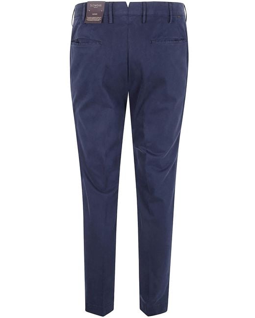 Incotex Blue Regular Trousers for men