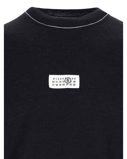 MM6 by Maison Margiela Blue Logo Sweater for men
