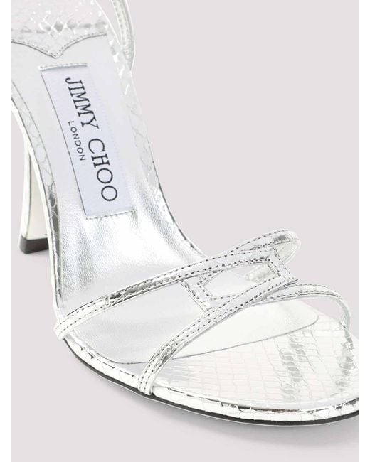 Jimmy Choo White 1998 Leo Candy Wrap Leather Sandals