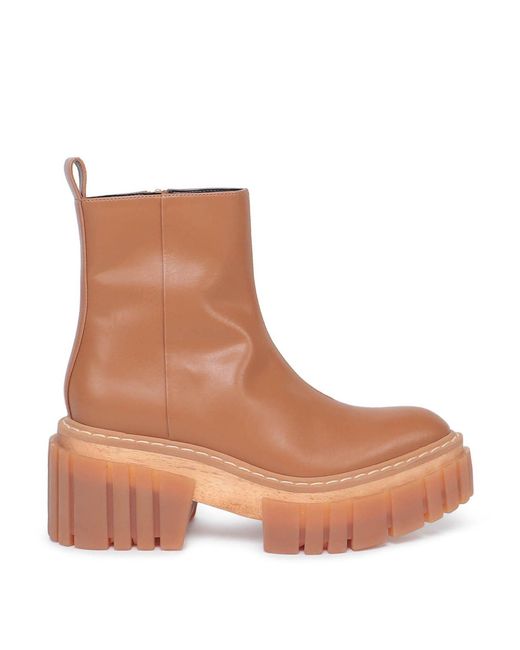 Stella McCartney Brown Emily Ankle Boots