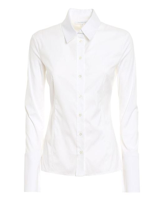 Patrizia Pepe White Cotton Blend Shirt
