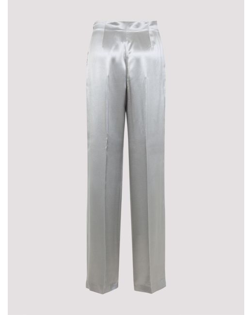 Alberta Ferretti Gray Viscose Pants