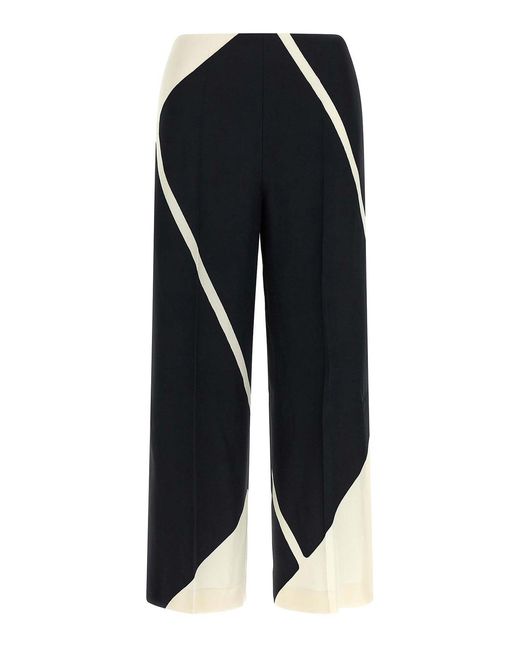 Alberta Ferretti Blue Cropped Pants