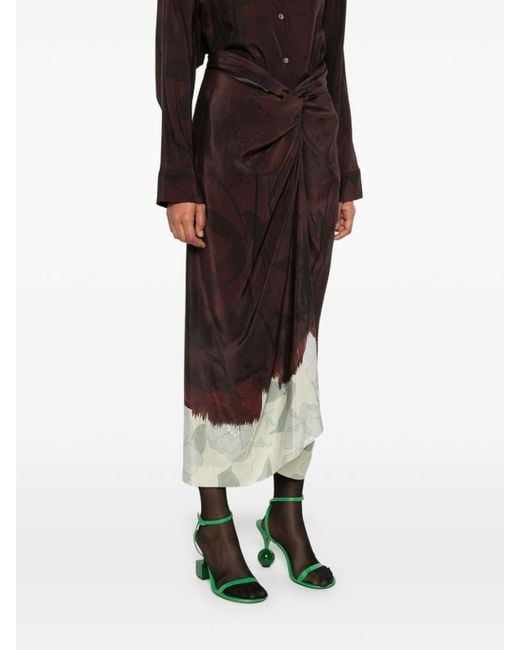 Dries Van Noten Brown Sidras Skirt