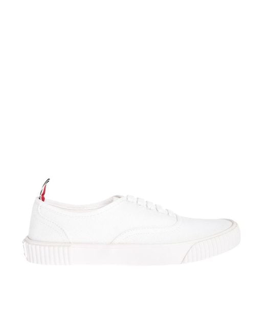 Thom Browne White Heritage Sneakers for men