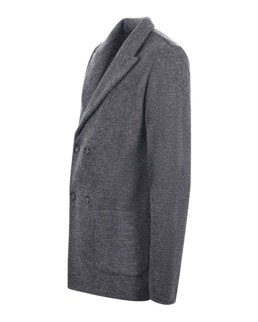 Paoloni Gray Wool Blend Jacket/Cardigan for men