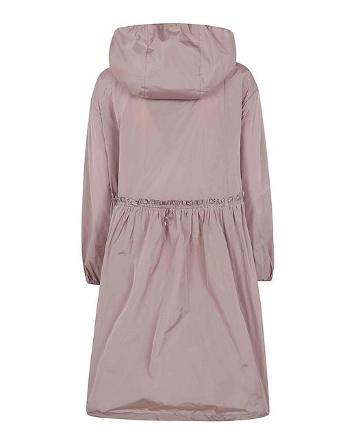 Herno Purple Midi Hooded Jacket