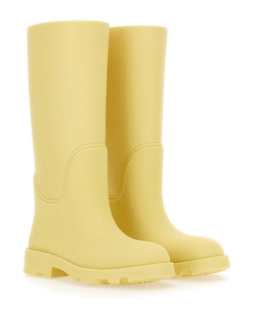 Burberry Yellow Mini Rubber Boots for men