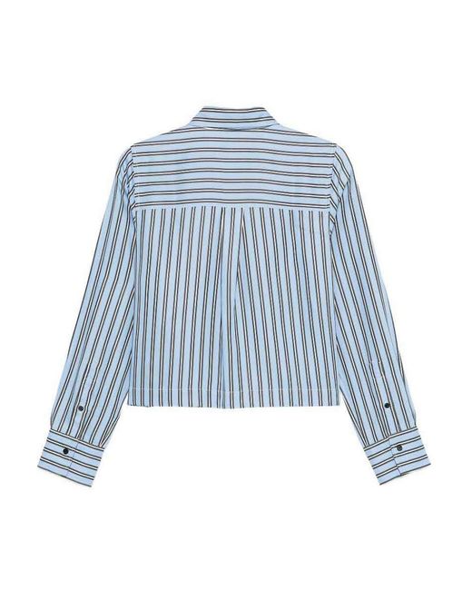 Closed Blue Cropped Shirt