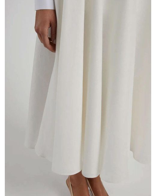 Lardini White Linen Skirt