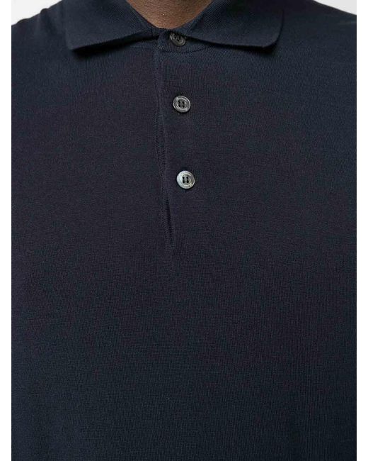 Drumohr Blue Logo Polo for men