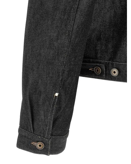 Lemaire Black Trucker' Jacket for men
