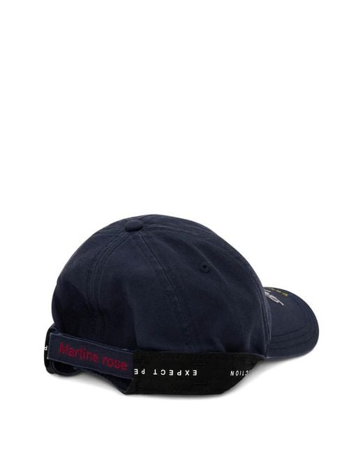 Martine Rose Blue Cotton Canvas Baseball Cap for men