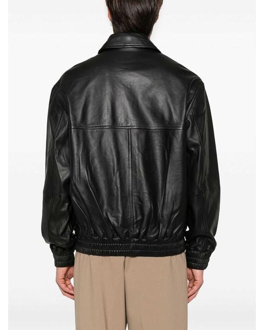 Studio Nicholson Black Leather Outerwear for men