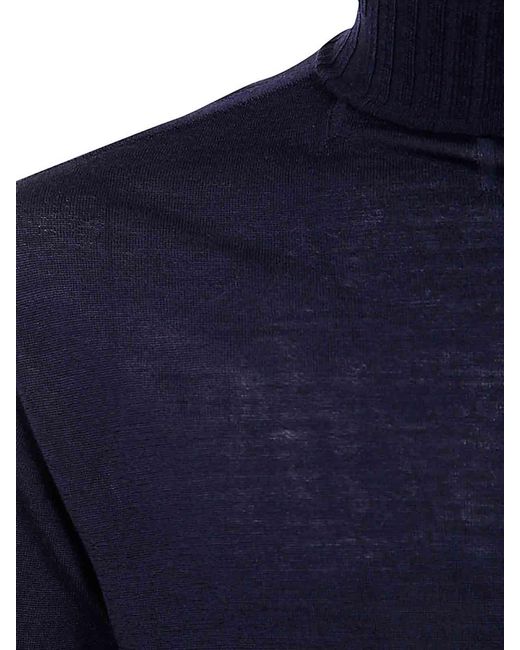 MD75 Blue Turtle Neck Sweater for men