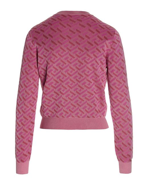 Versace Pink Cardigan La Greca