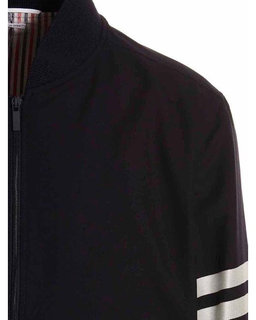 Thom Browne Black Bomber for men