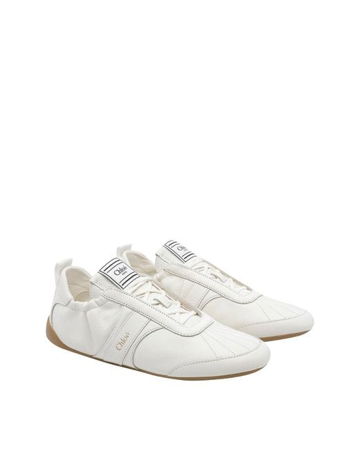 Chloé White E Kick Sneakers