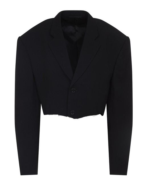 Balenciaga Black Cut Off Sb Jacket