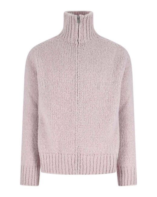 Jil Sander Pink Zip-Up Sweater for men