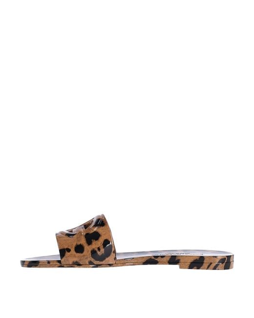 Dolce & Gabbana White Dg Sandals