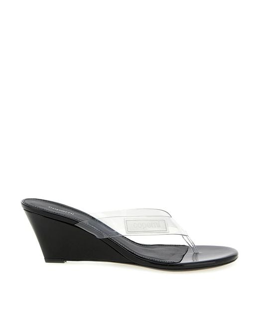 Coperni Black Logo Patch Sandals