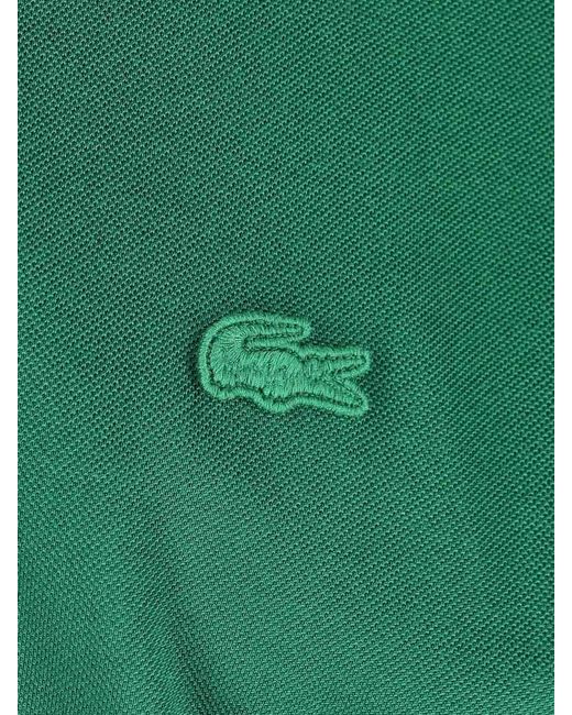 Lacoste Green Silk Piqu Polo Shirt for men