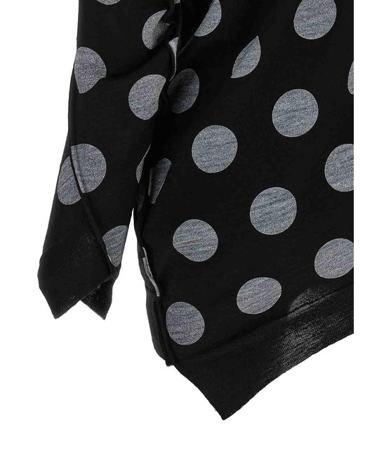 Junya Watanabe Black Polka Dot Maxi Cardigan