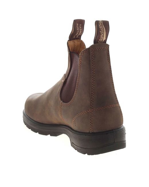 Blundstone Brown Chelsea Ankle Boots With Elasticated In for men