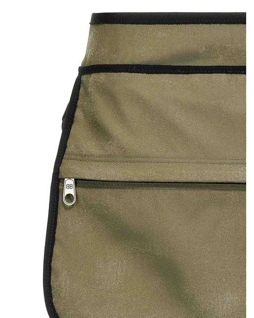 Balenciaga Green 'Bag' Mini Skirt