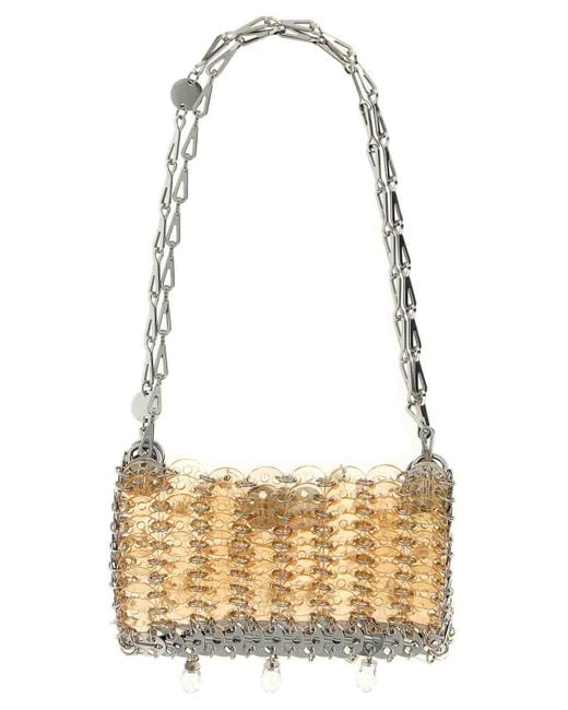 Rabanne White 1969 Nano Crystal Resin Shoulder Bag