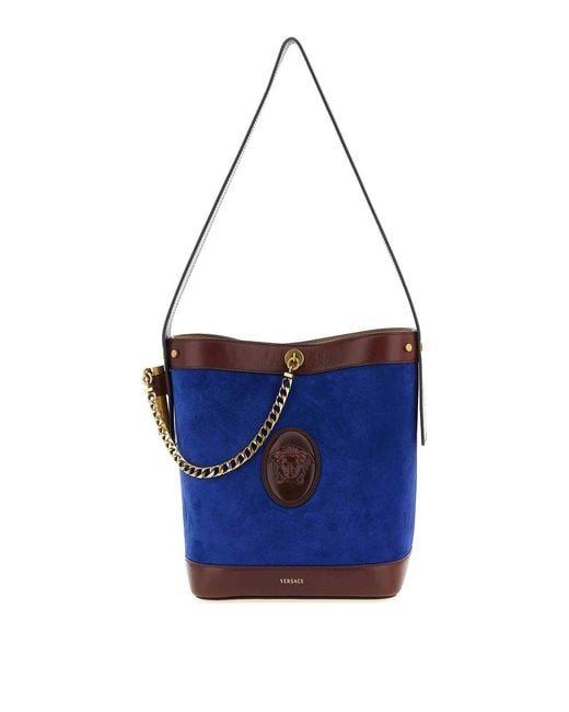 Borsa A Secchiello Piccola di Versace in Blue
