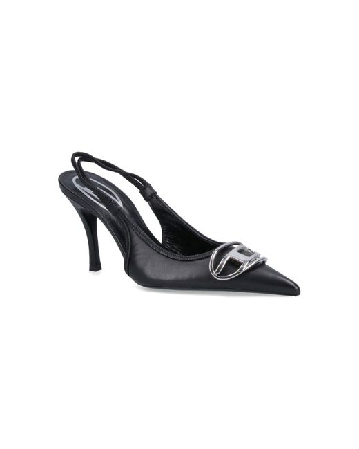 DIESEL Black Slingback