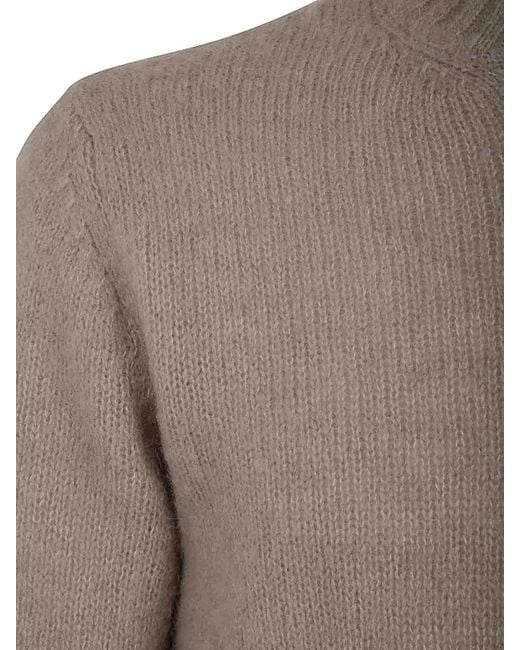 Herno Brown Luxe Alpaca Blend Sweater for men